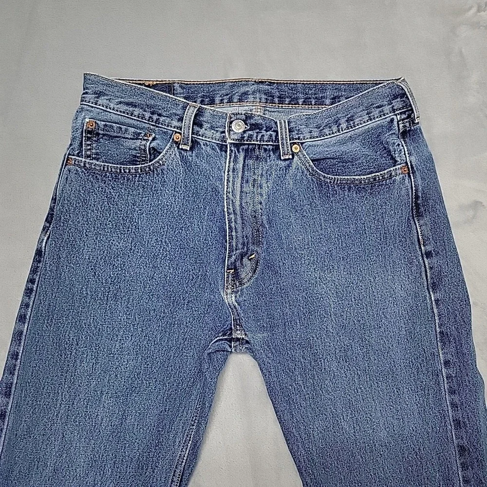 Levi's Jeans Men 33x32 Blue 505 Regular Fit Straight Leg Casual Denim Workwear
